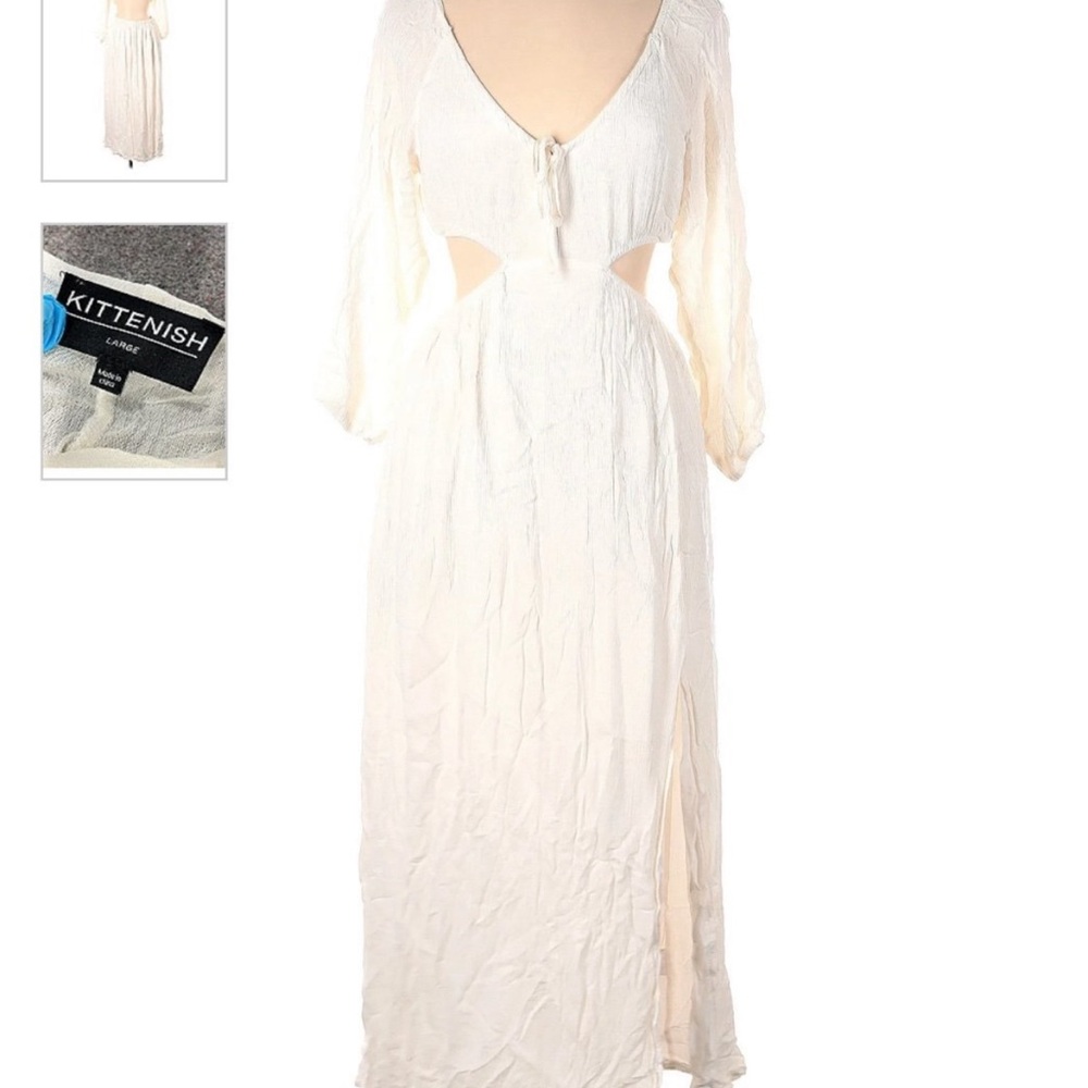 White Maxi Dress- Cut out